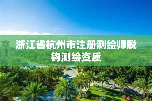 浙江省杭州市注册测绘师脱钩测绘资质