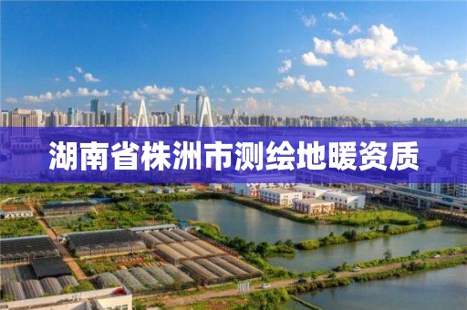 湖南省株洲市测绘地暖资质