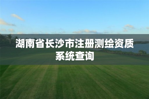 湖南省长沙市注册测绘资质系统查询