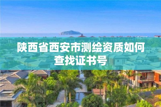 陕西省西安市测绘资质如何查找证书号