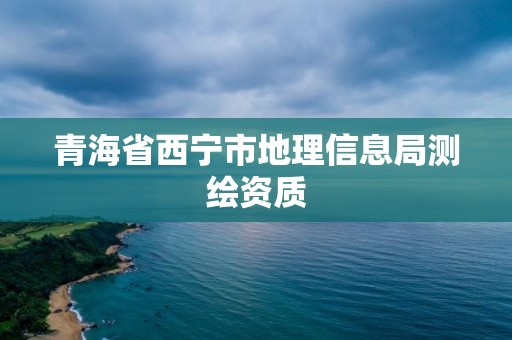 青海省西宁市地理信息局测绘资质