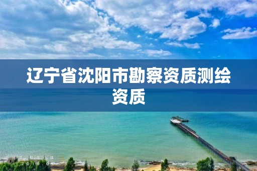 辽宁省沈阳市勘察资质测绘资质