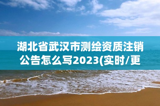 湖北省武汉市测绘资质注销公告怎么写2023(实时/更新中)