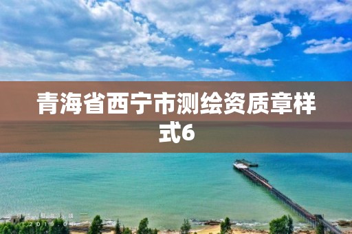 青海省西宁市测绘资质章样式6