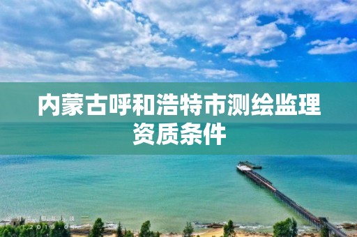 内蒙古呼和浩特市测绘监理资质条件