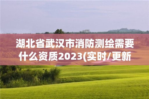 湖北省武汉市消防测绘需要什么资质2023(实时/更新中)