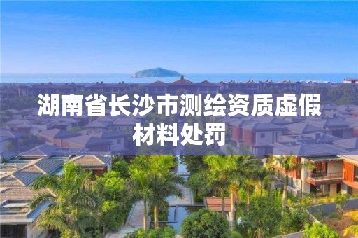 湖南省长沙市测绘资质虚假材料处罚