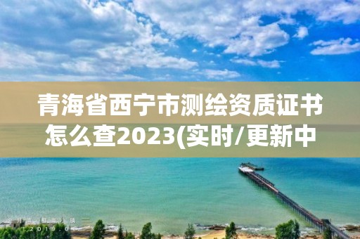 青海省西宁市测绘资质证书怎么查2023(实时/更新中)