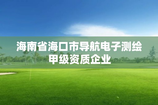 海南省海口市导航电子测绘甲级资质企业