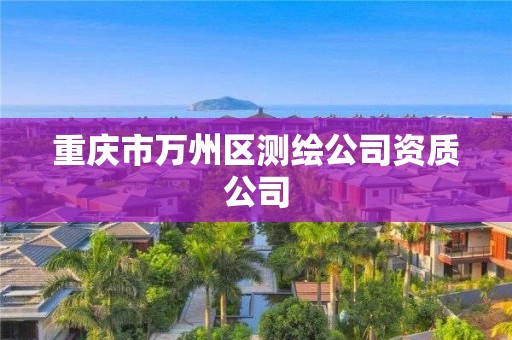 重庆市万州区测绘公司资质公司