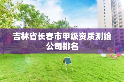 吉林省长春市甲级资质测绘公司排名