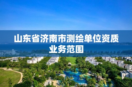 山东省济南市测绘单位资质业务范围