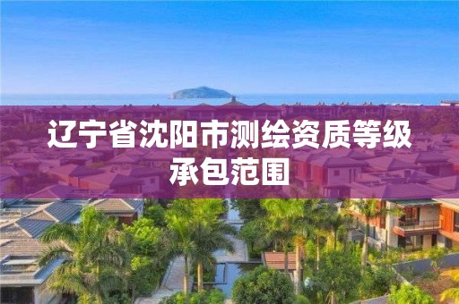 辽宁省沈阳市测绘资质等级承包范围