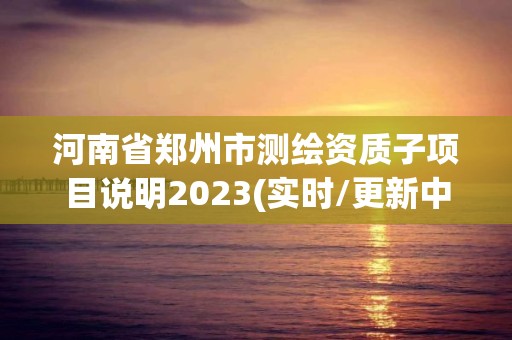 河南省郑州市测绘资质子项目说明2023(实时/更新中)