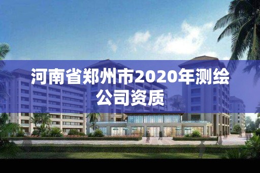 河南省郑州市2020年测绘公司资质