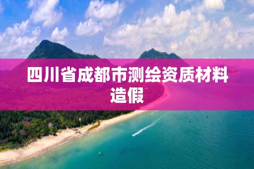 四川省成都市测绘资质材料造假