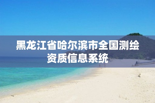 黑龙江省哈尔滨市全国测绘资质信息系统