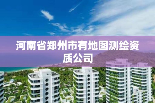 河南省郑州市有地图测绘资质公司