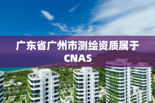 广东省广州市测绘资质属于CNAS