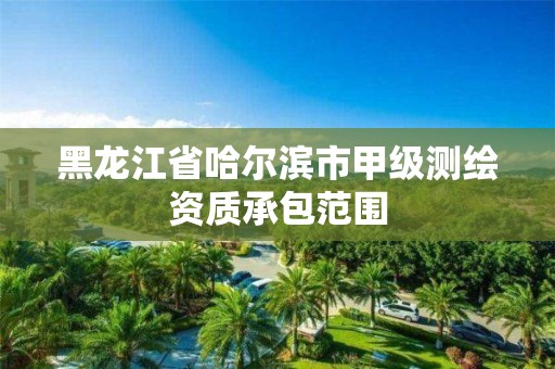 黑龙江省哈尔滨市甲级测绘资质承包范围