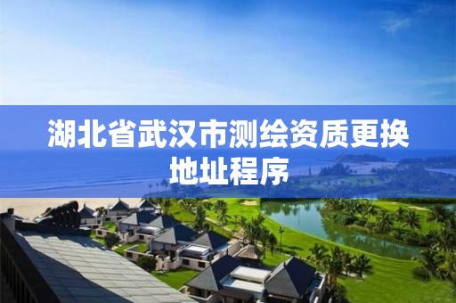 湖北省武汉市测绘资质更换地址程序