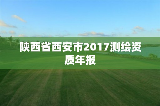 陕西省西安市2017测绘资质年报