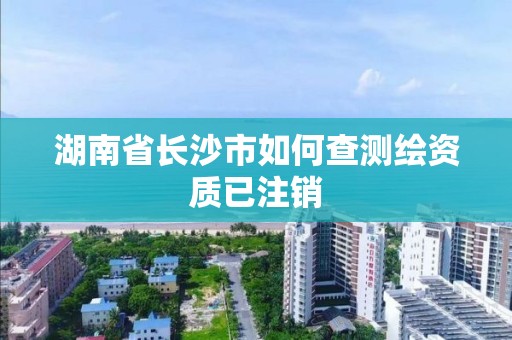 湖南省长沙市如何查测绘资质已注销