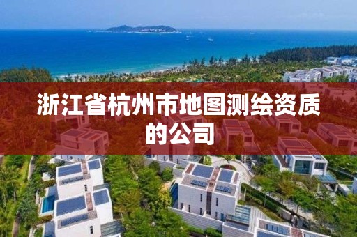 浙江省杭州市地图测绘资质的公司