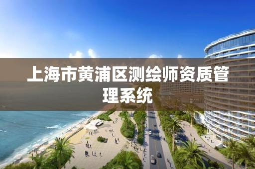 上海市黄浦区测绘师资质管理系统