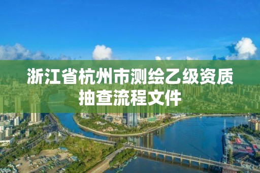 浙江省杭州市测绘乙级资质抽查流程文件