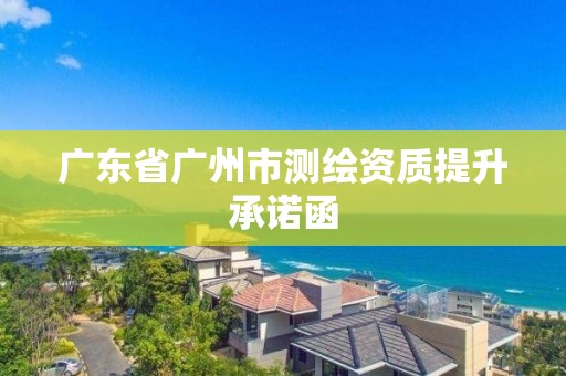 广东省广州市测绘资质提升承诺函