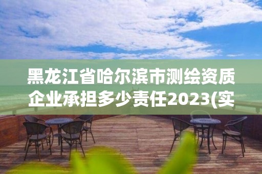 黑龙江省哈尔滨市测绘资质企业承担多少责任2023(实时/更新中)