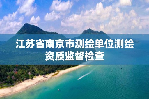 江苏省南京市测绘单位测绘资质监督检查