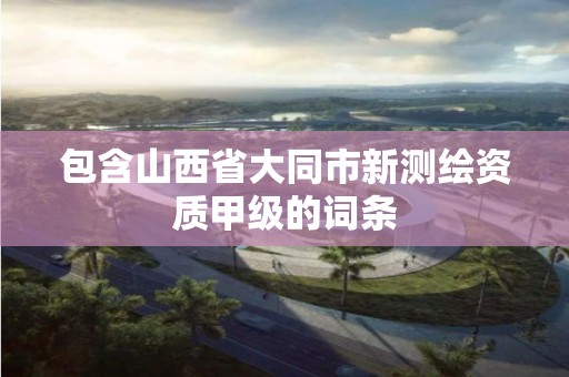 包含山西省大同市新测绘资质甲级的词条