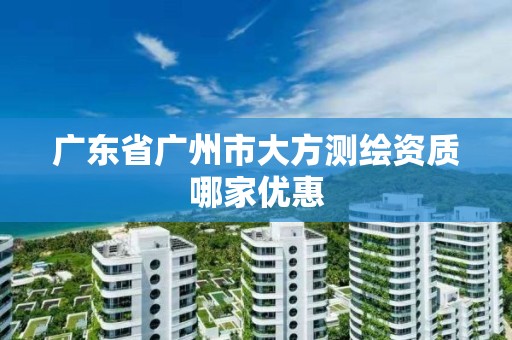 广东省广州市大方测绘资质哪家优惠