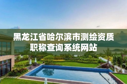 黑龙江省哈尔滨市测绘资质职称查询系统网站