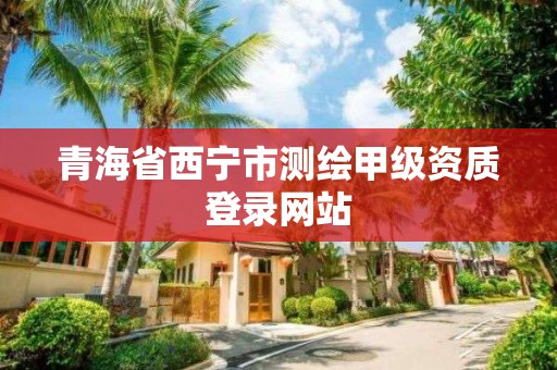 青海省西宁市测绘甲级资质登录网站