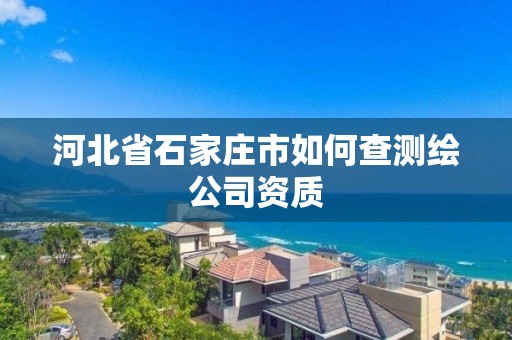 河北省石家庄市如何查测绘公司资质