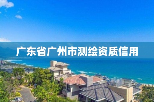 广东省广州市测绘资质信用