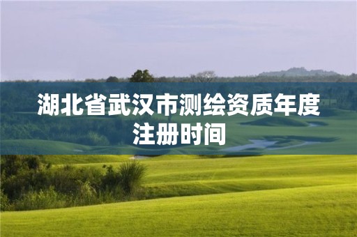 湖北省武汉市测绘资质年度注册时间