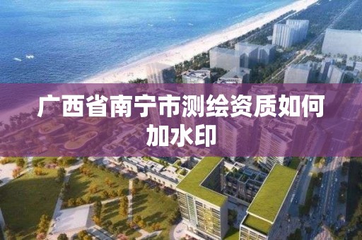 广西省南宁市测绘资质如何加水印