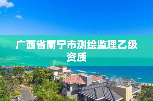 广西省南宁市测绘监理乙级资质