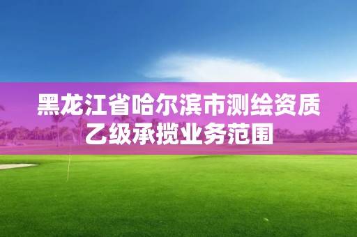 黑龙江省哈尔滨市测绘资质乙级承揽业务范围