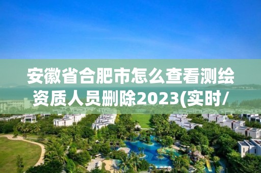 安徽省合肥市怎么查看测绘资质人员删除2023(实时/更新中)