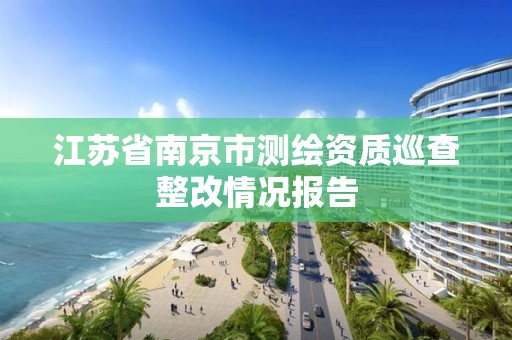 江苏省南京市测绘资质巡查整改情况报告