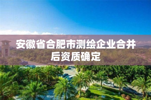 安徽省合肥市测绘企业合并后资质确定