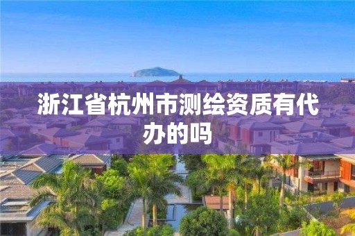 浙江省杭州市测绘资质有代办的吗