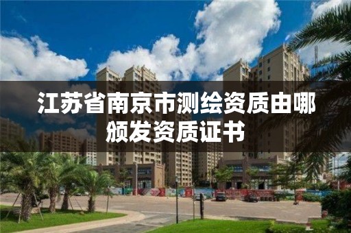 江苏省南京市测绘资质由哪颁发资质证书