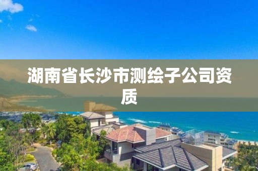 湖南省长沙市测绘子公司资质