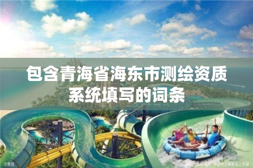 包含青海省海东市测绘资质系统填写的词条